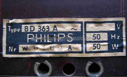 Sagitta 363 BD363A; Philips Radios - (ID = 461783) Radio