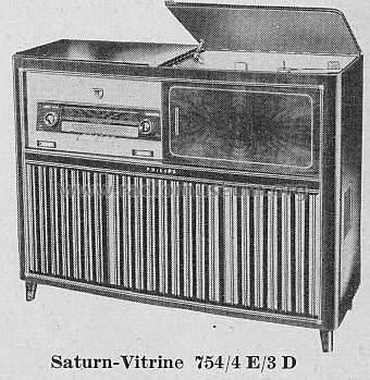 Saturn-Vitrine 754/4E/3D FD754A; Philips Radios - (ID = 220720) Radio