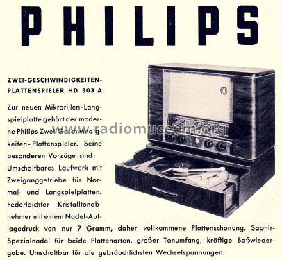 Schatulle HD303A; Philips Radios - (ID = 2638156) R-Player