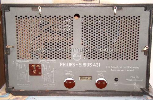 Sirius 431 BD431A; Philips Radios - (ID = 61188) Radio