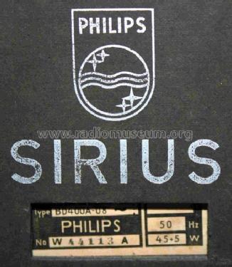 Sirius BD400A-08; Philips Radios - (ID = 501188) Radio