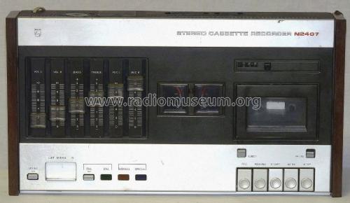 Stereo-Cassetten-Recorder N2407 /00 /15 /16 /19; Philips - Österreich (ID = 703449) R-Player