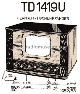 TD1419U; Philips Radios - (ID = 2157442) TV-Radio