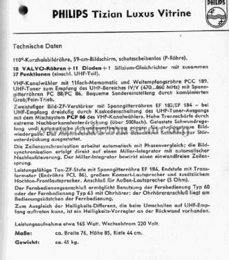 Tizian Luxus Vitrine 23CD396A Ch= D3; Philips Radios - (ID = 1293387) Television