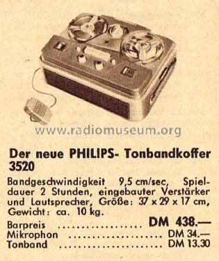 Tonbandgerät EL3520/00; Philips Radios - (ID = 2860931) Reg-Riprod
