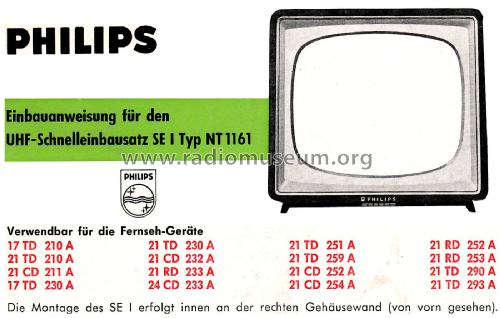 UHF-Schnelleinbausatz SE1; Philips Radios - (ID = 2838074) Converter