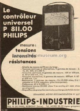 Universal-Messinstrument P811; Philips Radios - (ID = 554289) Equipment