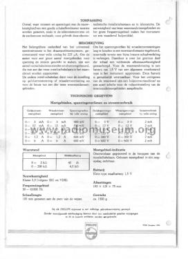 Universal-Messinstrument P812.00; Philips; Eindhoven (ID = 1817582) Equipment