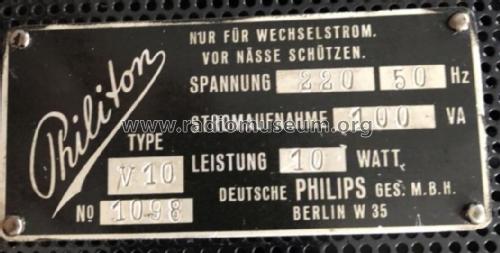 V10W; Philips Radios - (ID = 2615161) Verst/Mix