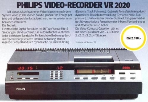 Video Recorder VR2020; Philips - Österreich (ID = 2062229) R-Player