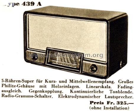439 A; Philips - Schweiz (ID = 1402113) Radio