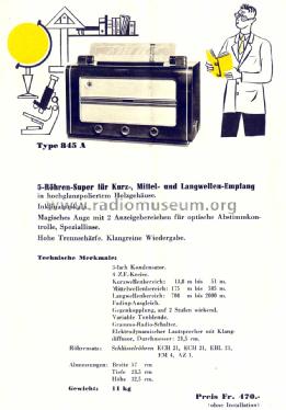 845 A; Philips - Schweiz (ID = 1048818) Radio