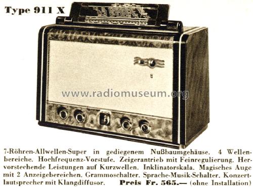 911 X; Philips - Schweiz (ID = 1402155) Radio