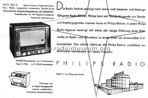 HCH523A; Philips - Schweiz (ID = 95600) Radio