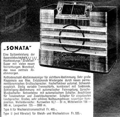 Sonata 796U; Philips - Schweiz (ID = 2789068) Radio