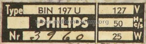 BIN197U; Philips Ralin (ID = 1016131) Radio