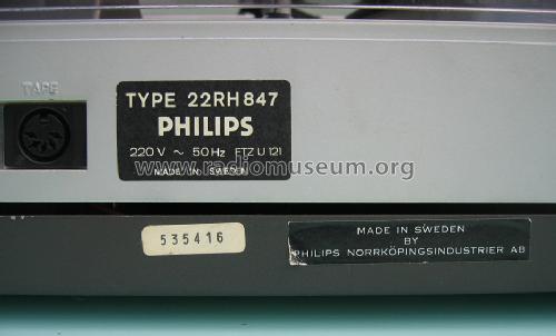 22RH847; Philips, Svenska AB, (ID = 598816) Radio