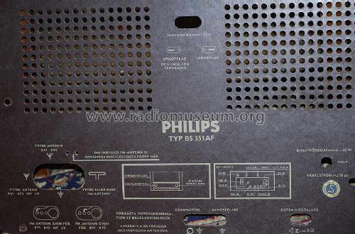 BS351AF; Philips, Svenska AB, (ID = 677765) Radio