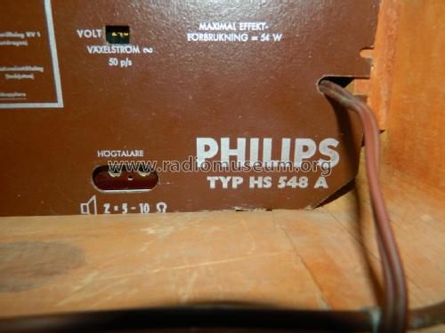 Radiogrammofon HS548A; Philips, Svenska AB, (ID = 2571173) Radio