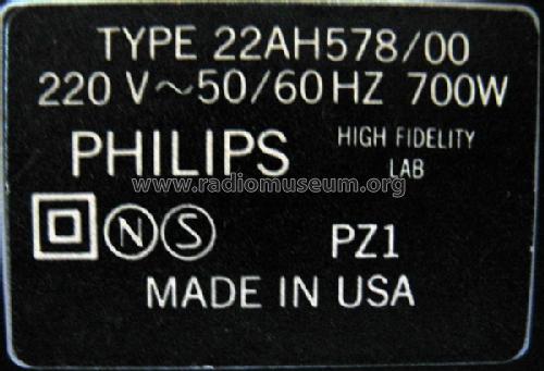 High Fidelity Laboratories Power Amplifier 578 22AH578 /00; Philips USA (ID = 421329) Verst/Mix