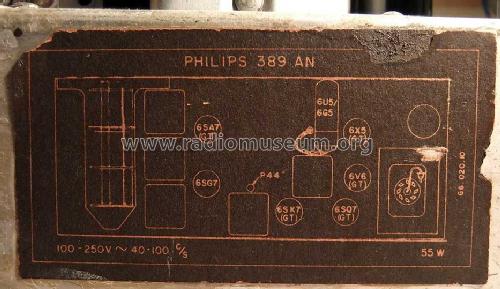 389AN; Philips USA (ID = 1162891) Radio