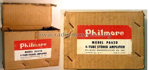 4-Tube Stereo Amplifier PA63D ; Philmore Mfg. Co. - (ID = 786366) Ampl/Mixer