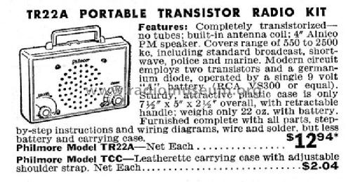 TR-22A ; Philmore Mfg. Co. - (ID = 1180044) Radio