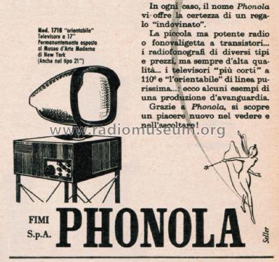 1718; Phonola SA, FIMI; (ID = 2701701) Television