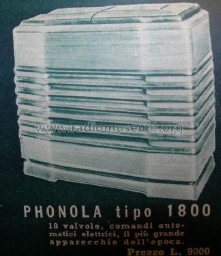 Telesinto 1800; Phonola SA, FIMI; (ID = 743398) Radio