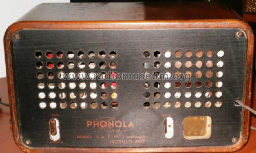 407; Phonola SA, FIMI; (ID = 1427414) Radio