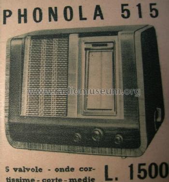 515; Phonola SA, FIMI; (ID = 743340) Radio