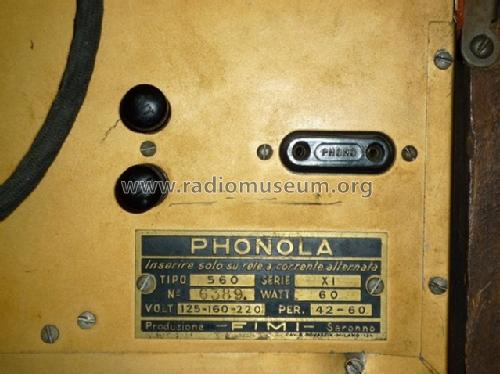 561 Serie d'Oro Ch= 560; Phonola SA, FIMI; (ID = 1530018) Radio