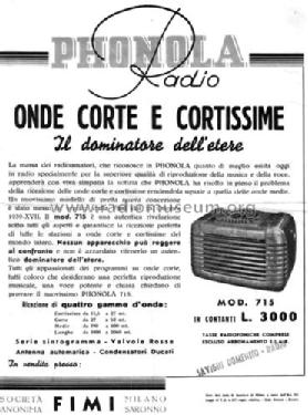 715; Phonola SA, FIMI; (ID = 967878) Radio