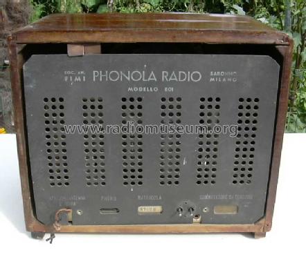 801; Phonola SA, FIMI; (ID = 1198971) Radio