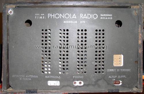 871; Phonola SA, FIMI; (ID = 1185375) Radio