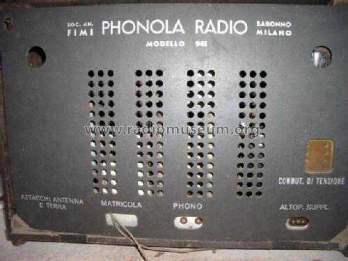 941 Ferrosite Ch=940; Phonola SA, FIMI; (ID = 898676) Radio