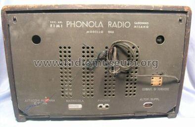 945; Phonola SA, FIMI; (ID = 389377) Radio