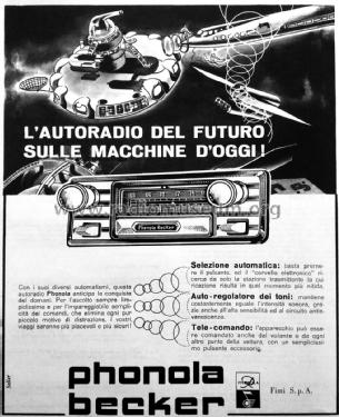 Becker Brescia 731; Phonola SA, FIMI; (ID = 2841632) Car Radio