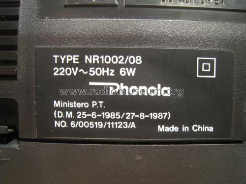 FM/MW Cassette Recorder NR1002/08; Phonola SA, FIMI; (ID = 1986629) Radio