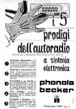 Becker Brescia 731; Phonola SA, FIMI; (ID = 2156900) Car Radio