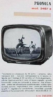 TV-2407B; Phonola SA, FIMI; (ID = 2843509) Fernseh-E