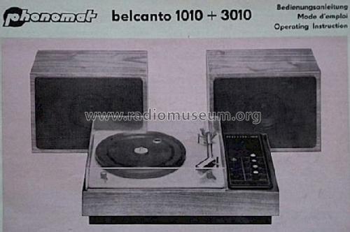 Belcanto 3010; Phonomat Pirna, VEB (ID = 1077913) R-Player