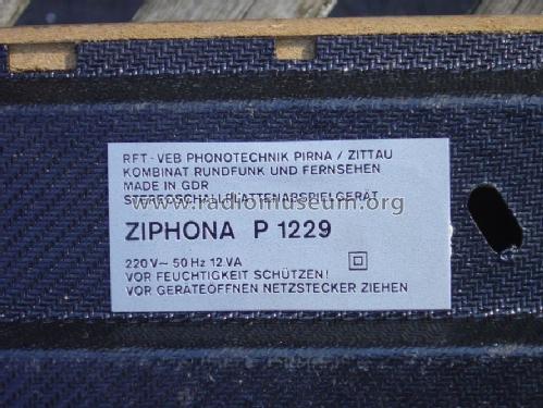 Ziphona P1229; Phonotechnik Pirna/ (ID = 342473) R-Player