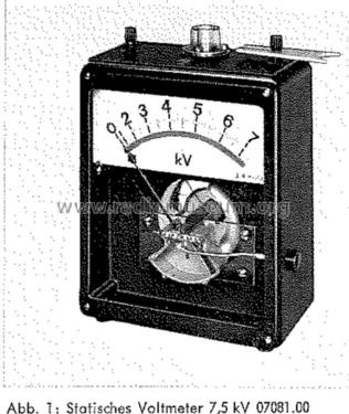 Statisches Voltmeter 7,5kV 07081.00; Phywe, Physikalische (ID = 2440662) teaching