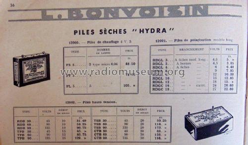 Piles de polarisation - 'C' grid bias batteries RDGL, RDGC; Pile Hydra, E. Meyer (ID = 1807916) Power-S