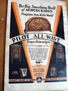 Super-Wasp All Wave Model No. 40174; Pilot Electric Mfg. (ID = 1074501) Radio