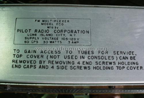 FM Multiplexer 200; Pilot Electric Mfg. (ID = 1279192) mod-past25