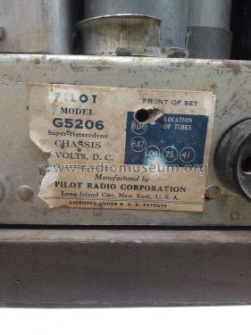 G5206 ; Pilot Electric Mfg. (ID = 2372850) Radio