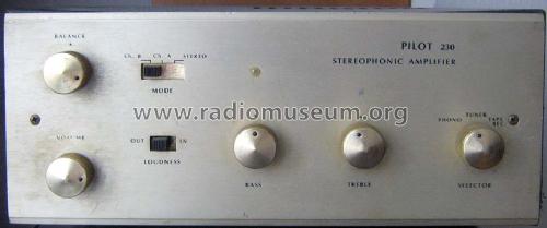 Stereophonic Amplifier 230; Pilot Electric Mfg. (ID = 805795) Ampl/Mixer