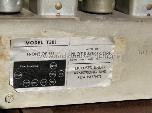 T-301 ; Pilot Electric Mfg. (ID = 584347) Radio